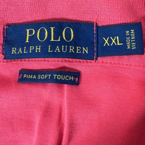 Polo Ralph Lauren Pima Soft Touch Short Sleeve Polo Dark Pink/Coral Sz XXL - Picture 2 of 9